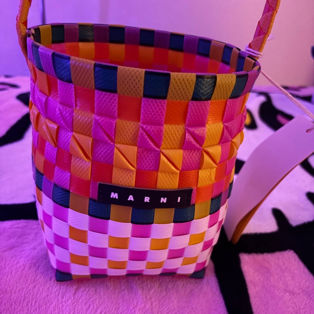 Marni Colorful Woven Basket Bag